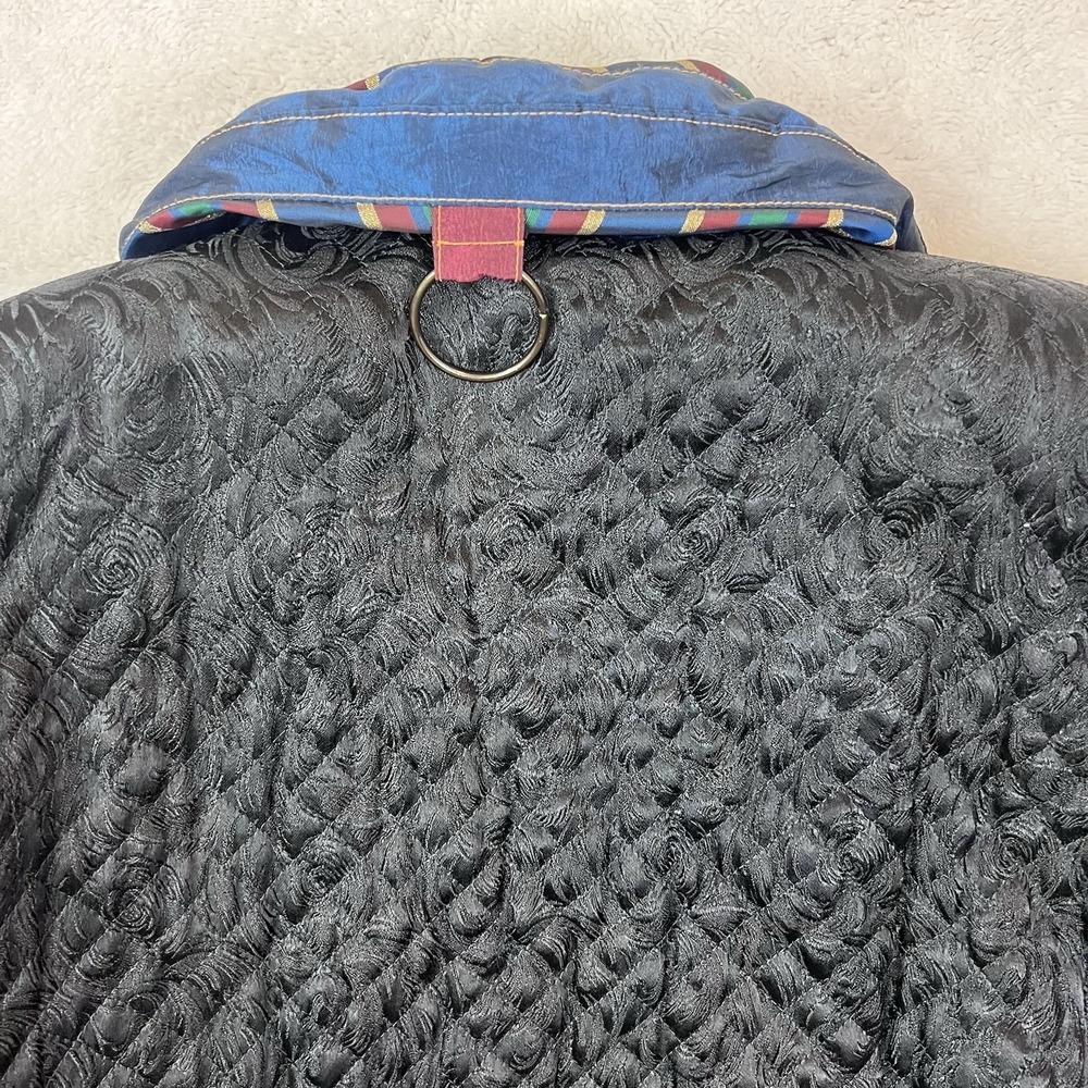 J Gallery Asian Inspired Dragon Coat Jacket Women's Size Medium Pockets Lined - Picture 8 of 12